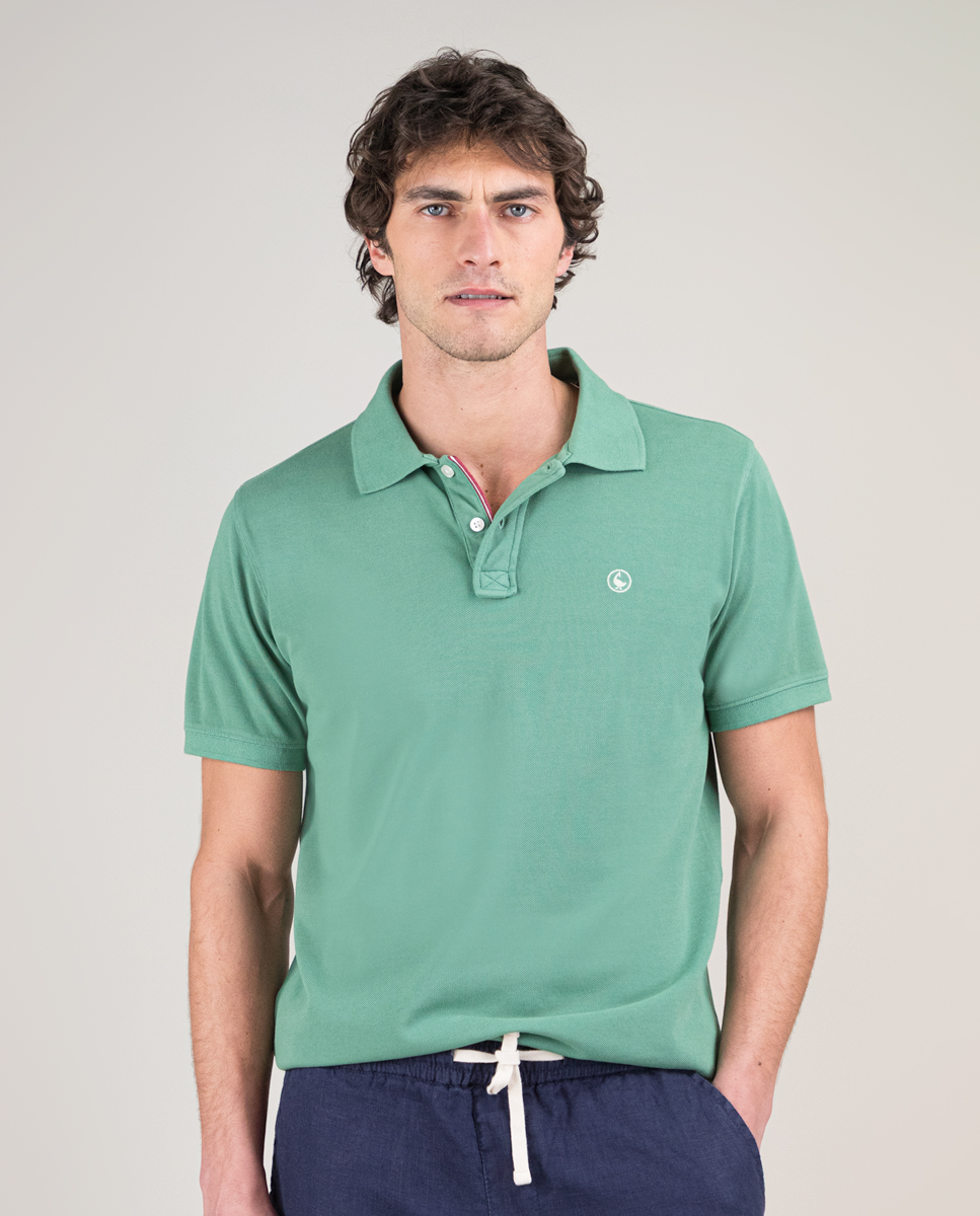 Polo Piqué Garment Dyed Verde