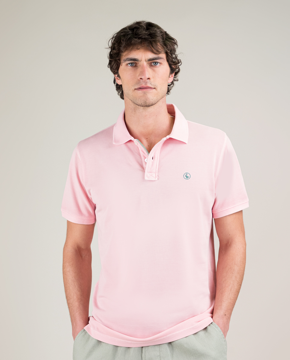 Polo Piqué Garment Dyed Rosa
