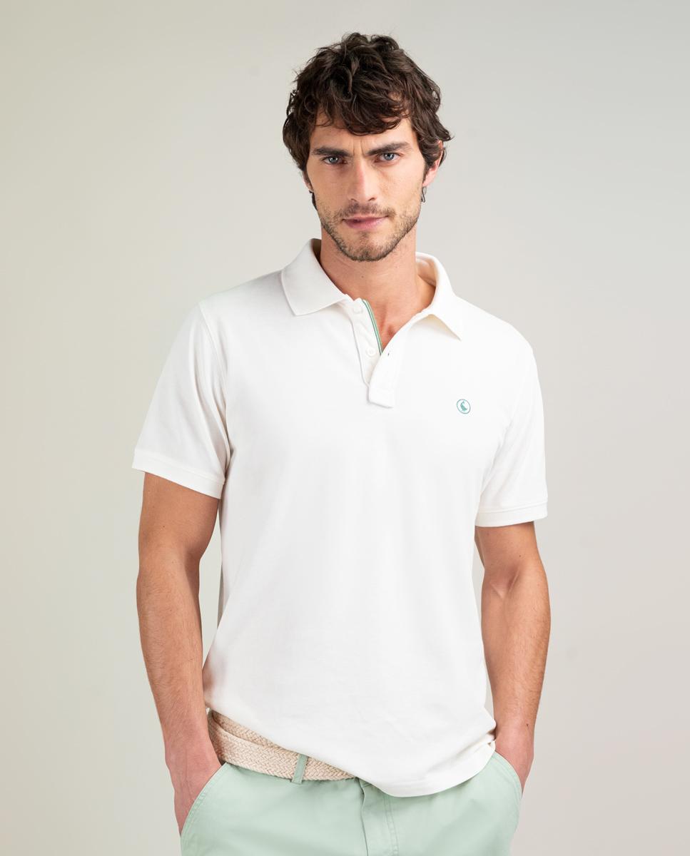 Polo Piqué Garment Dyed Blanco