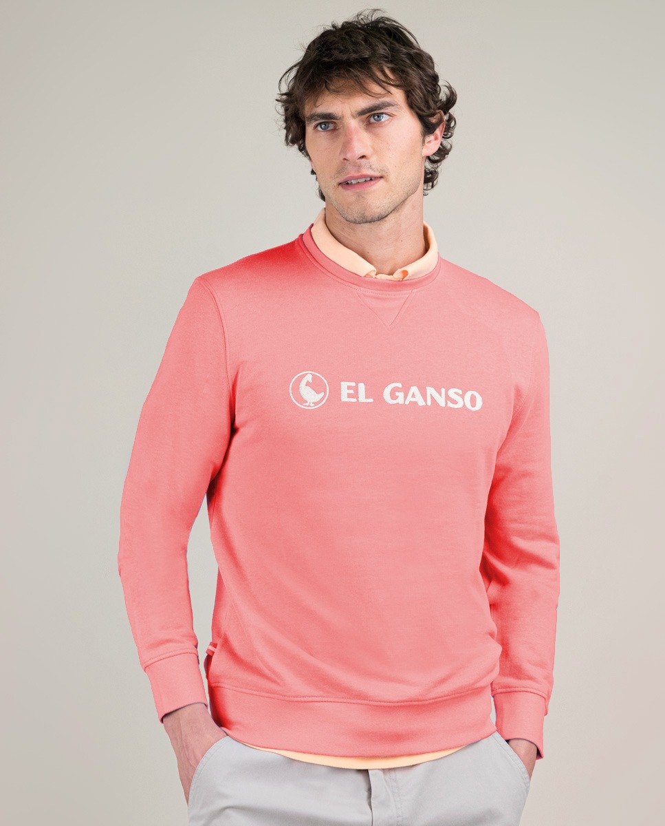 Sudadera Cuello Caja Bordado Coral