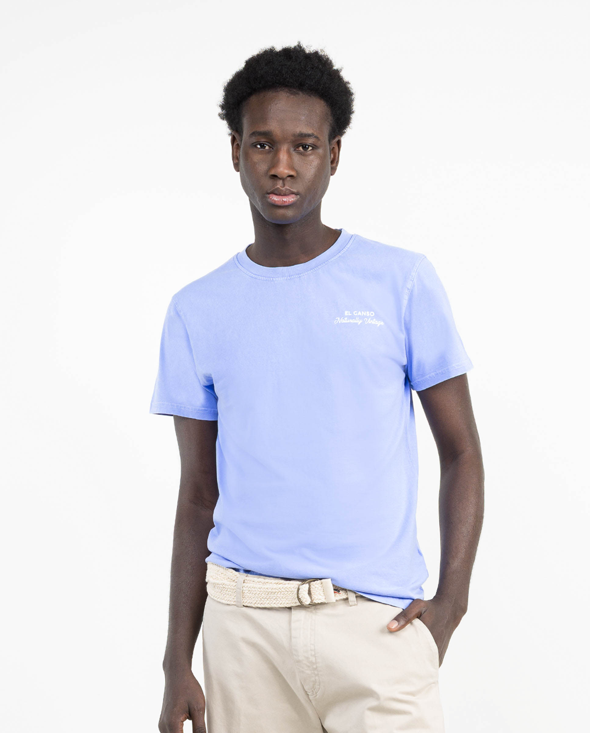 Natural Blue Garment Dyed T-Shirt