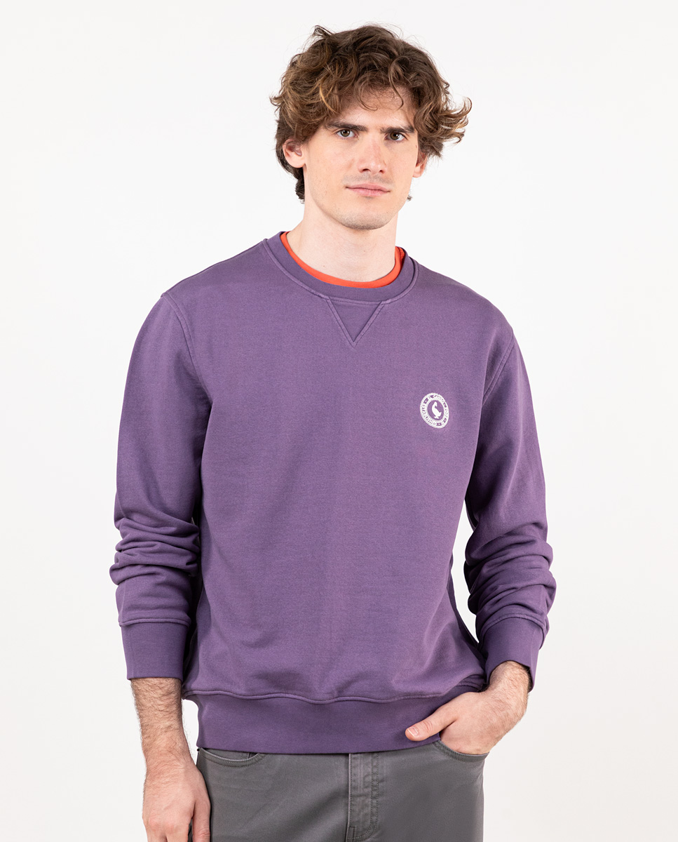 Sweatshirt Rundhalsausschnitt Violett
