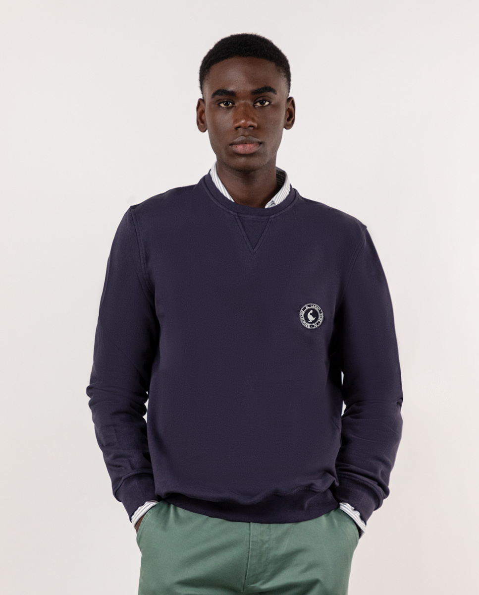 Sweatshirt Rundhalsausschnitt Marineblau