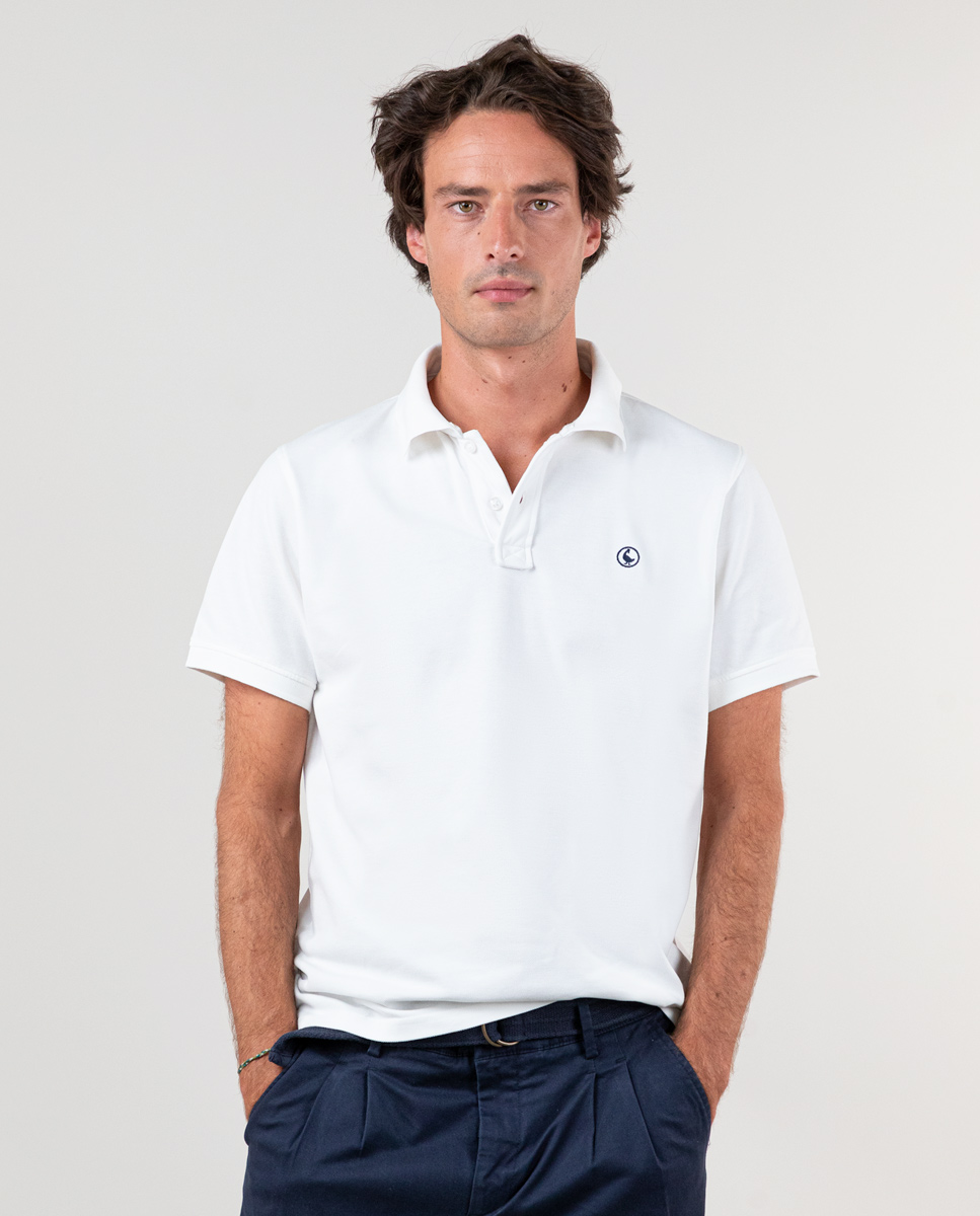 Polo Piqué Garment Dyed Blanco