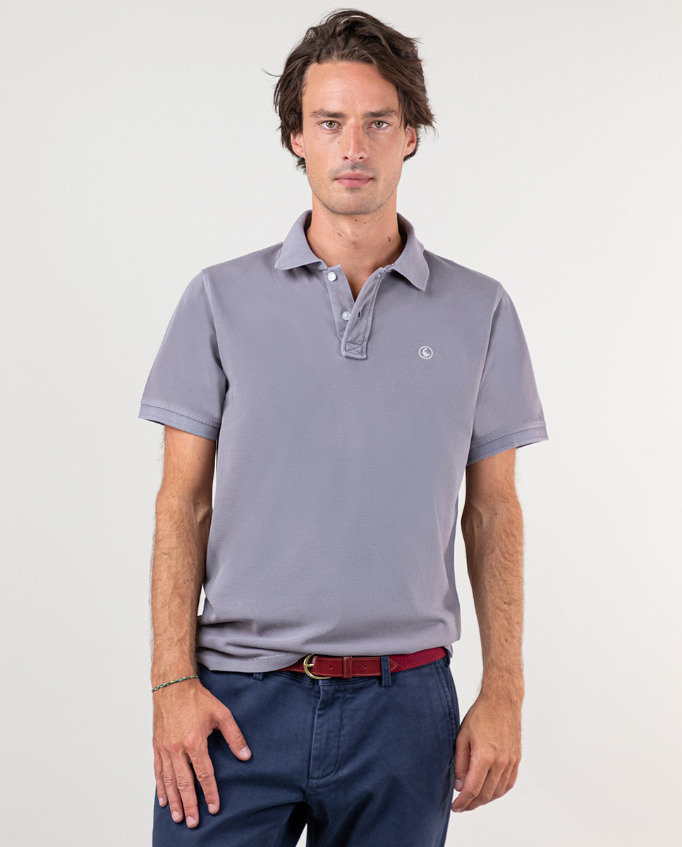 Polo Piqué Garment Dyed Gris