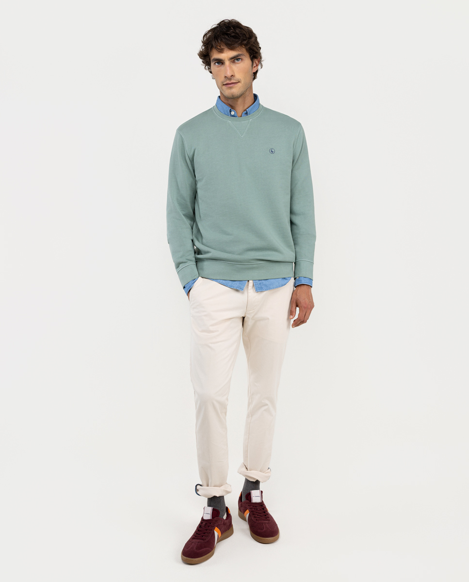 Sudadera Cuello Caja Menta