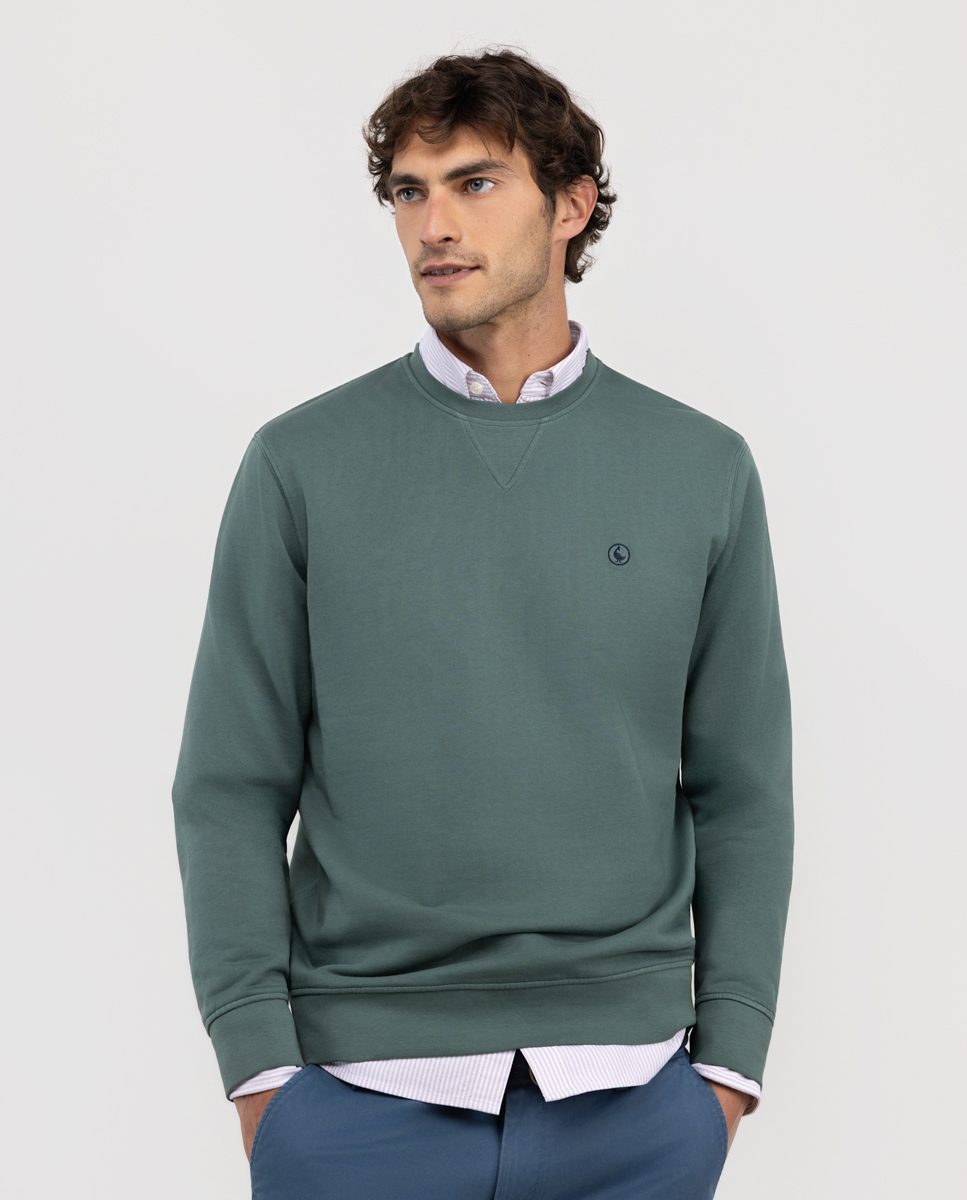 Sudadera Cuello Caja Verde