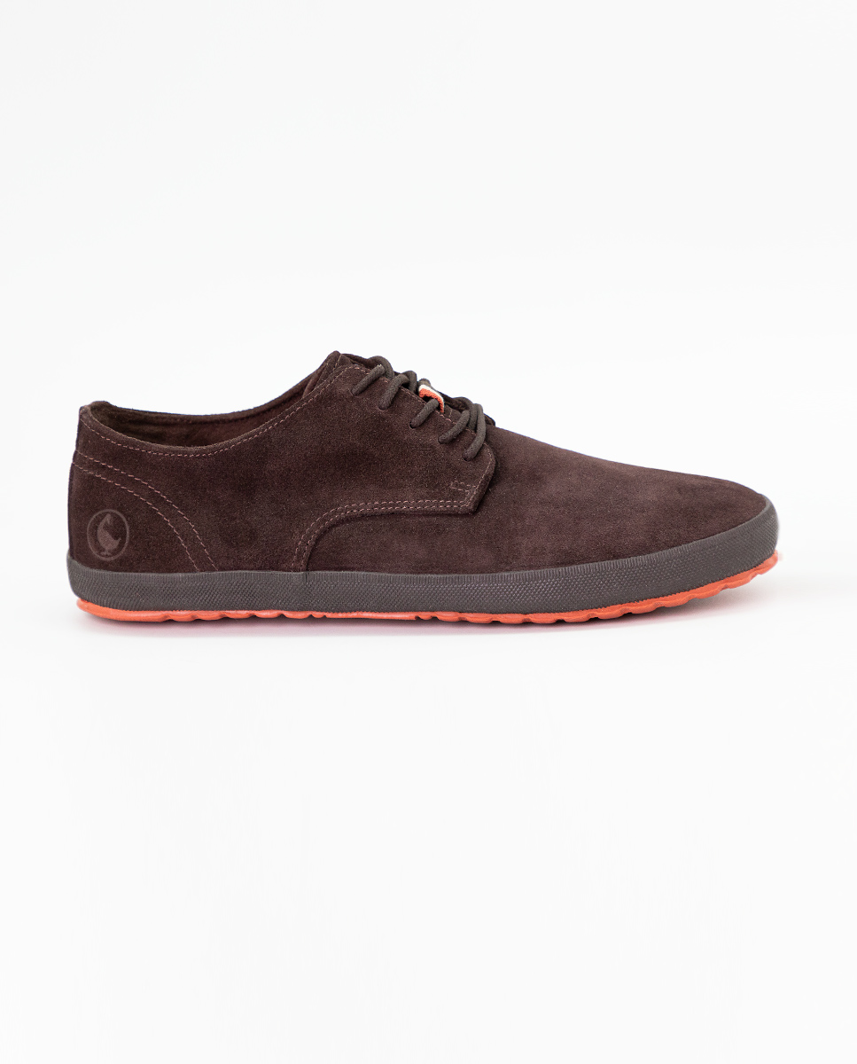 Sneaker Derby Daim Marron Foncé