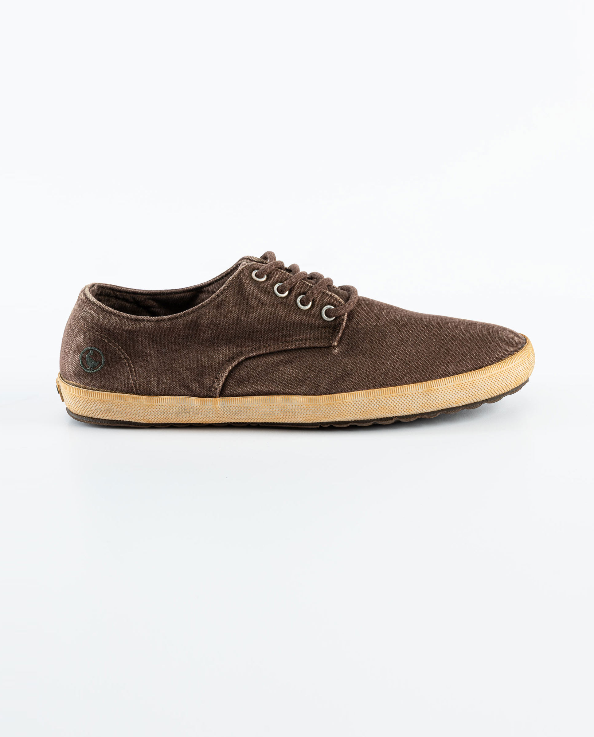 Tan Garment Dyed Canvas Derby Sneakers