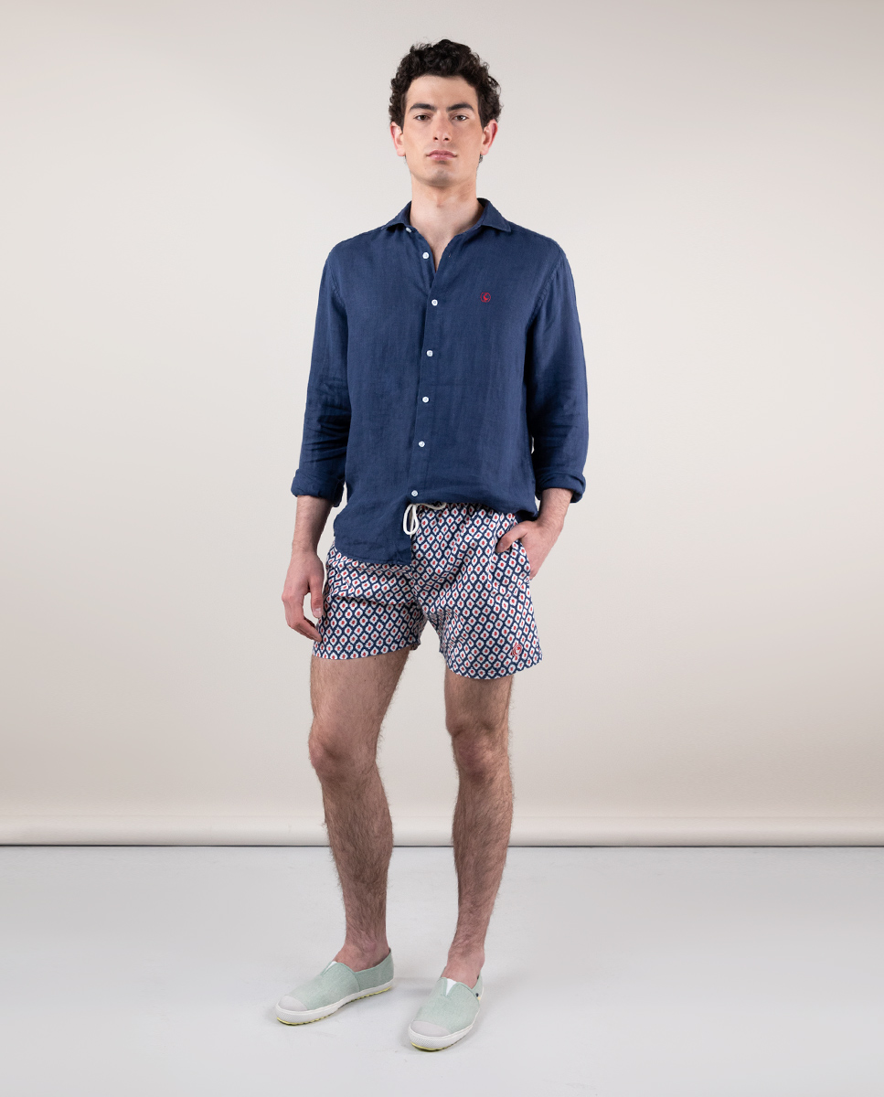 Bañador Estampado Azul