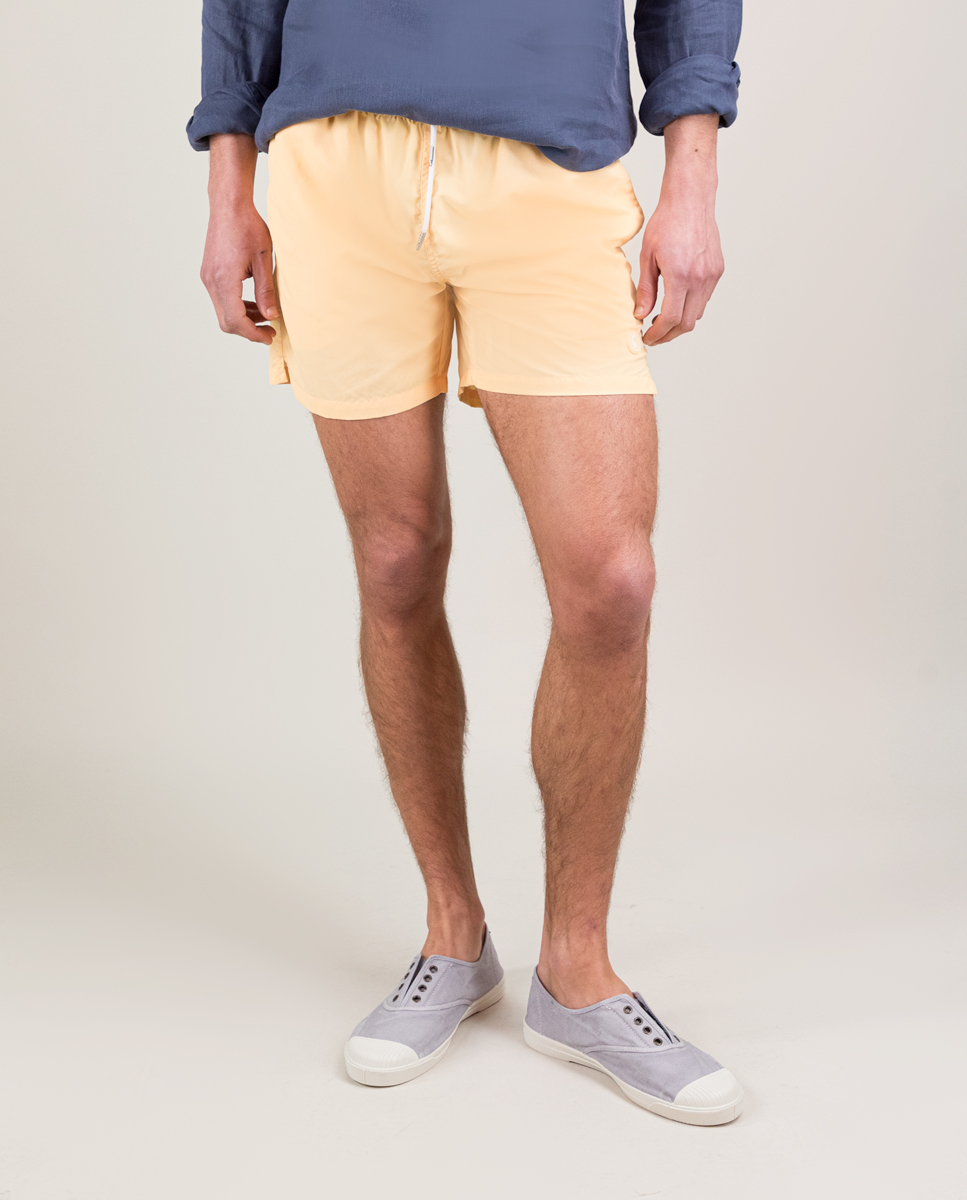 Bañador Liso Garment Dyed Amarillo