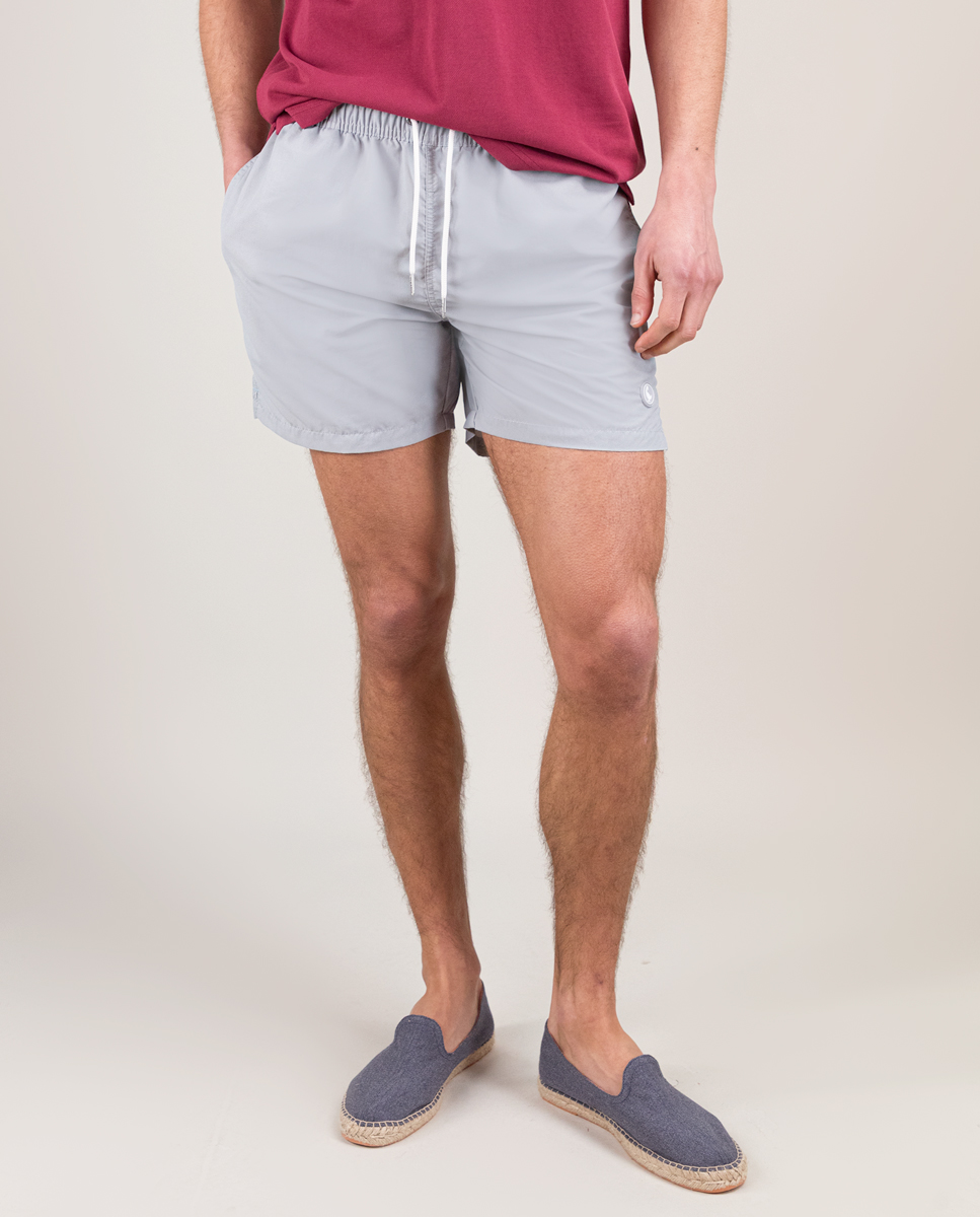 Bañador Liso Garment Dyed Gris