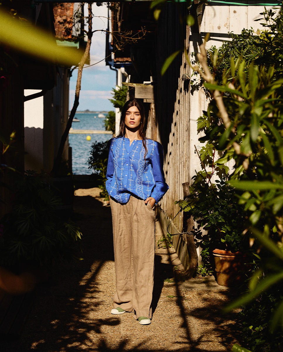 Pantalón Lino Camel