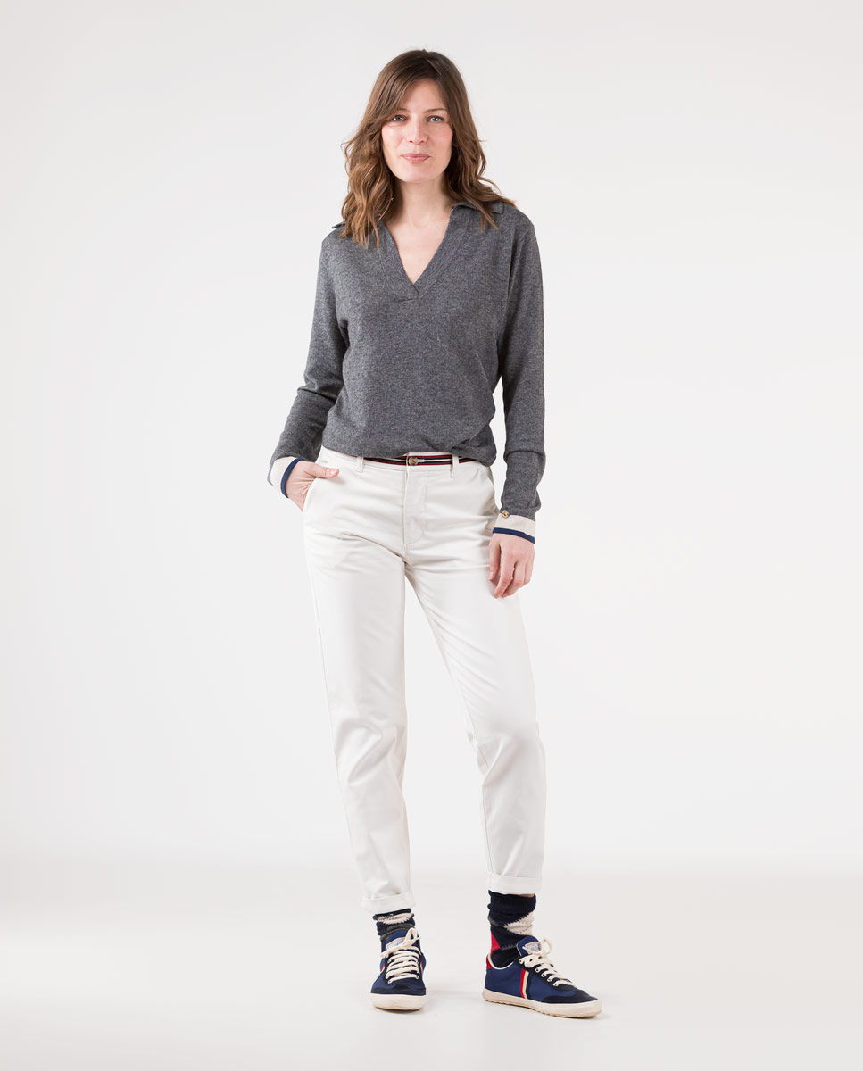 Pantalon Chino Blanc Optique