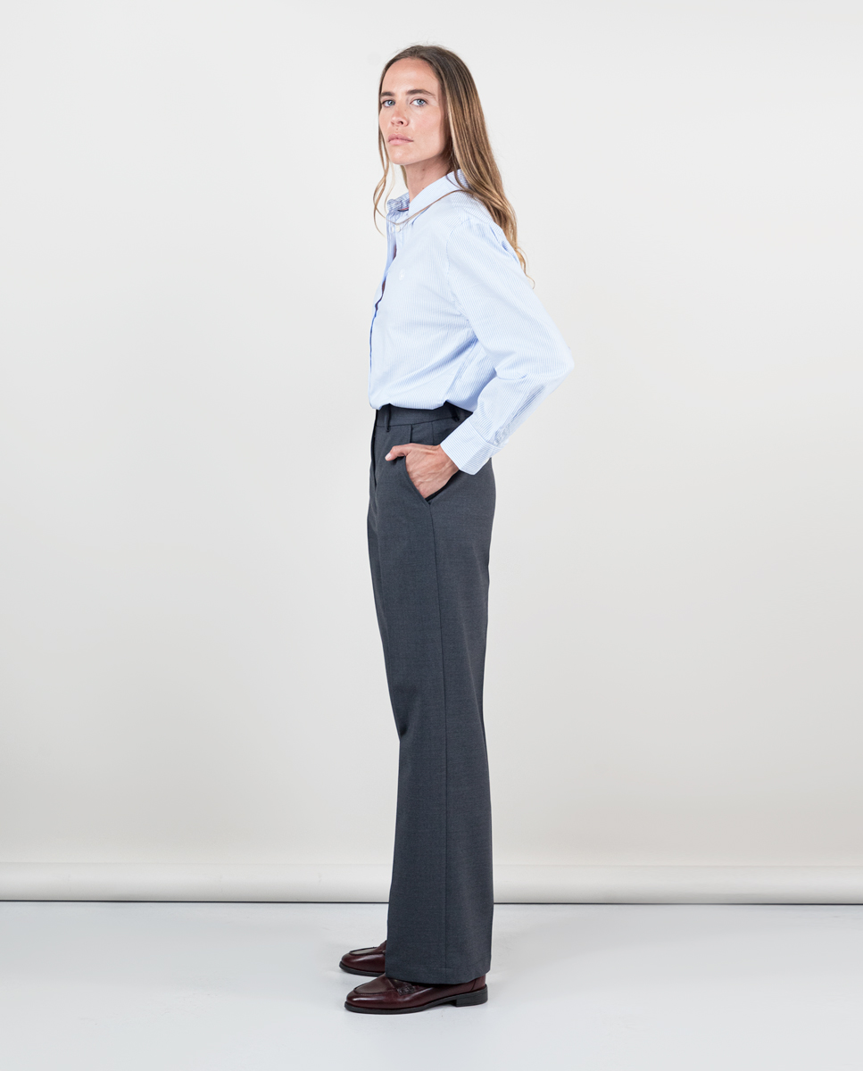 Pantalón Coordinado Liso Gris