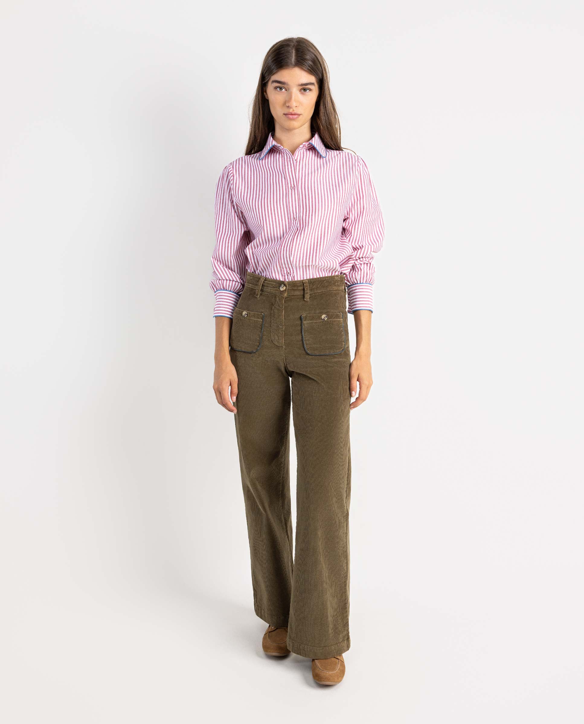 Pantalon Velours Vert