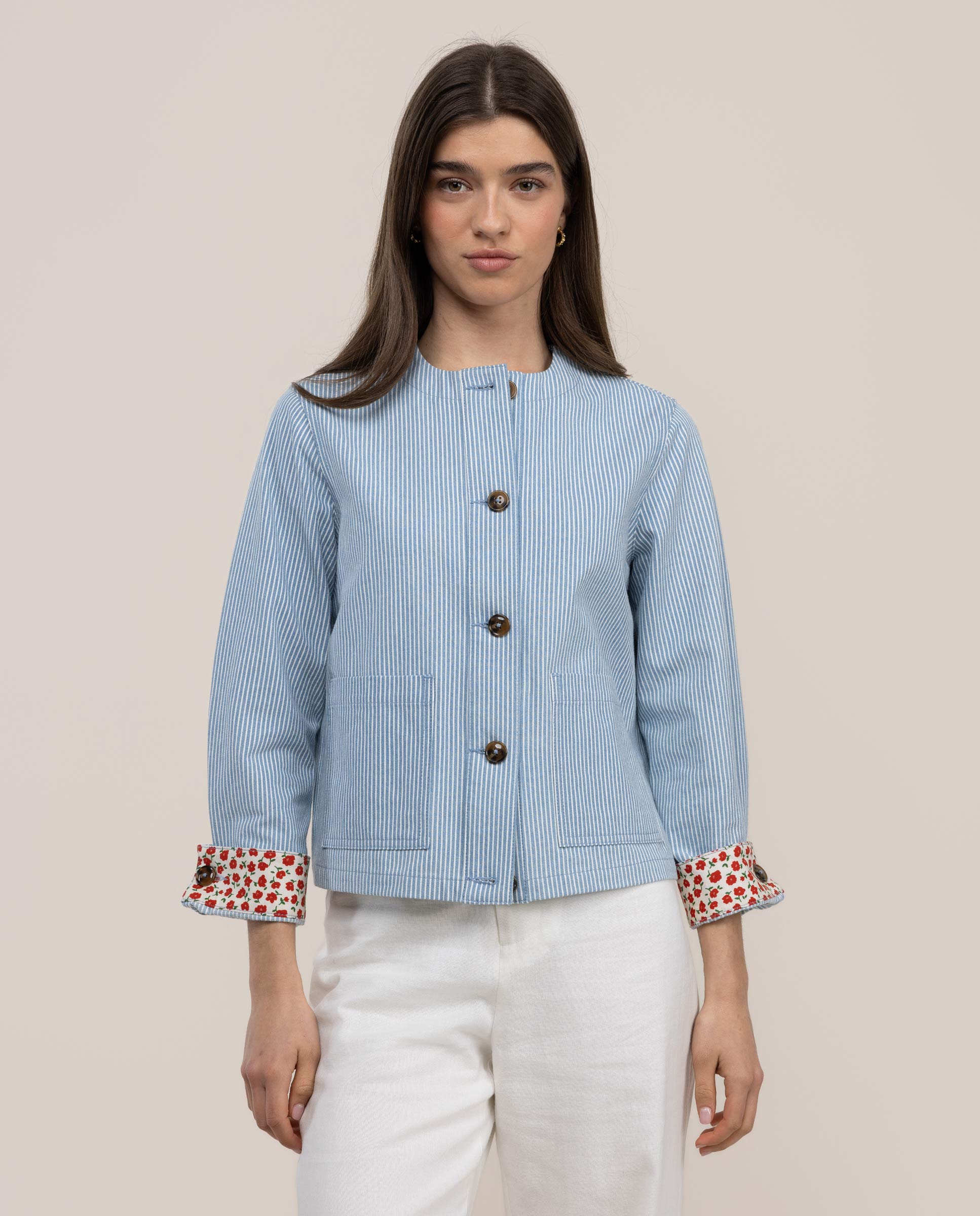 Chaqueta Mia Denim Rayas 