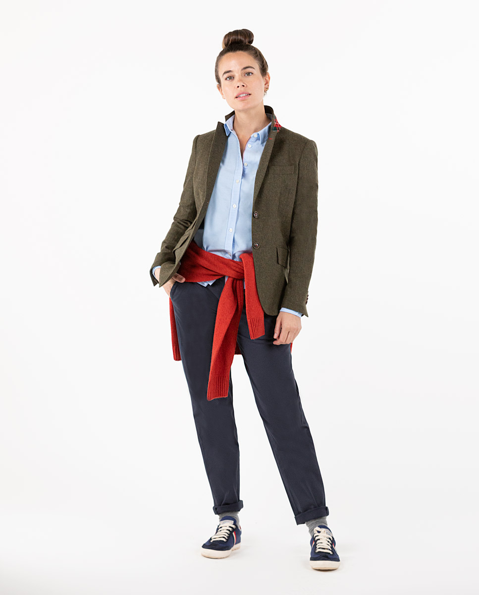 Americana Lana Espiga Kakhi