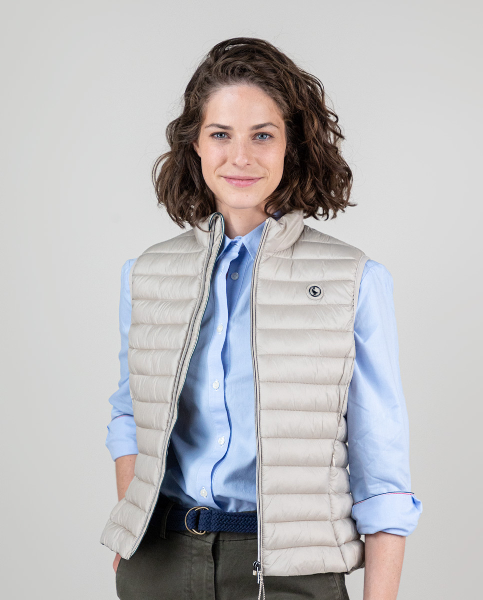 Gilet Matelassé Écru
