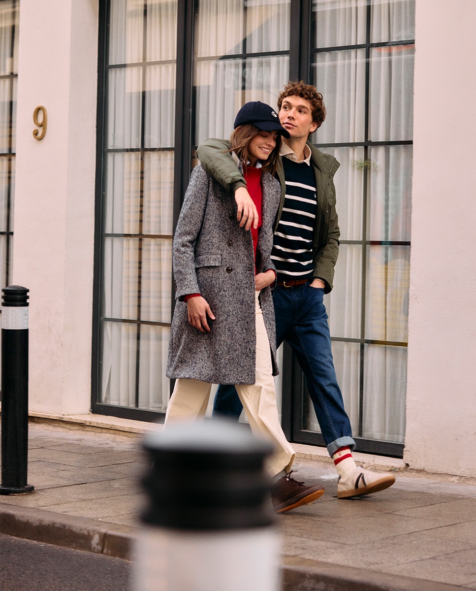 Abrigo Espiga Marino Cruzado