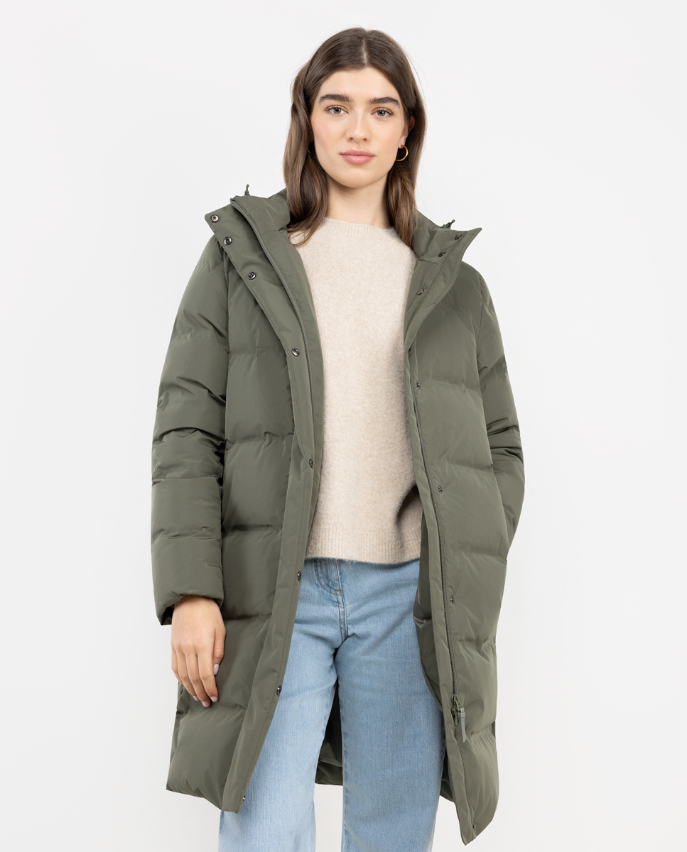 Manteau Long Duvet Vert
