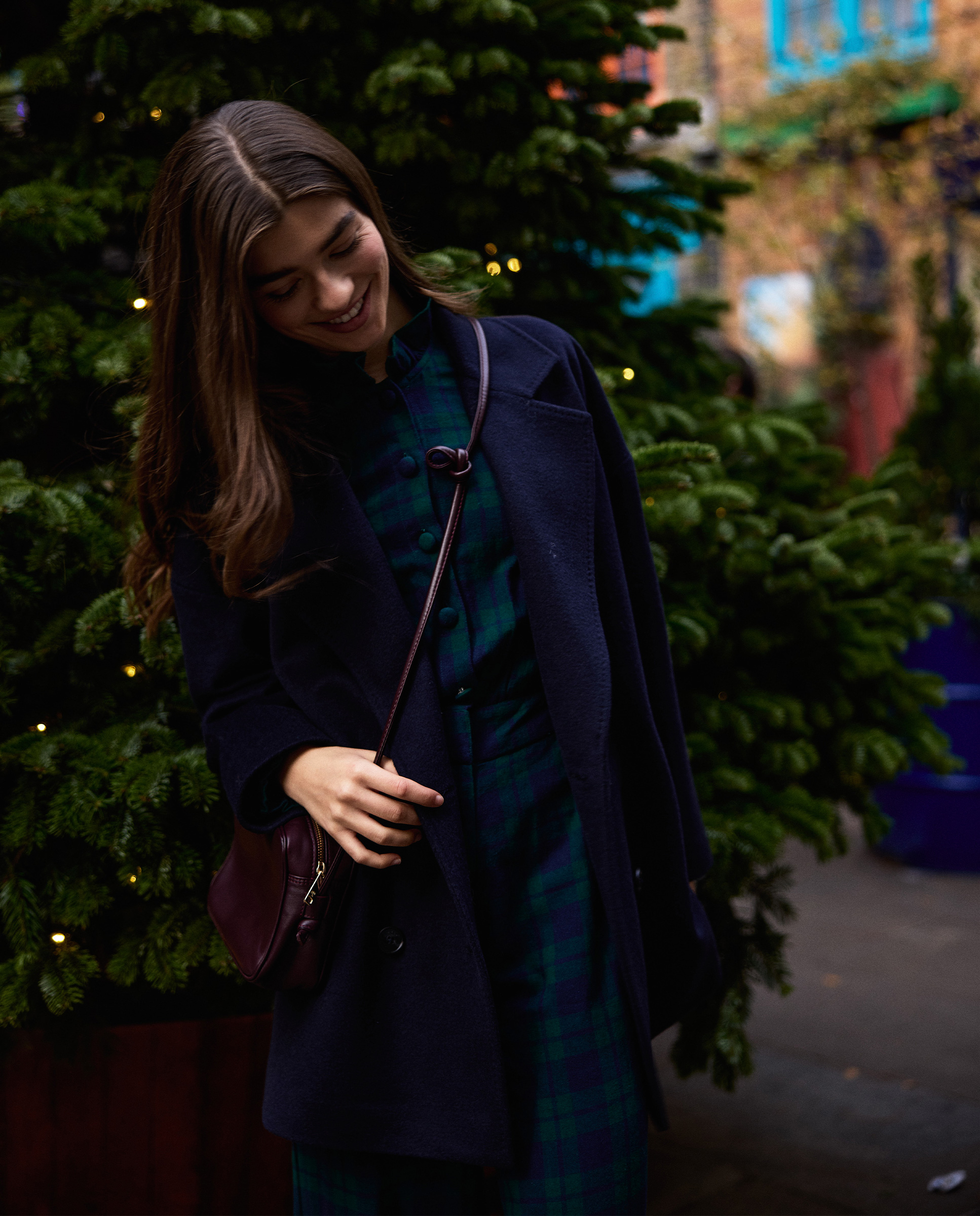 Manteau Court Croisé Marine