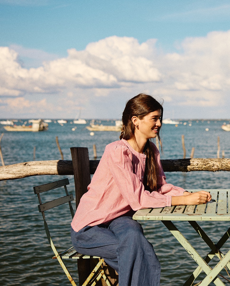 Chemise Fantaisie Rayure Rouge