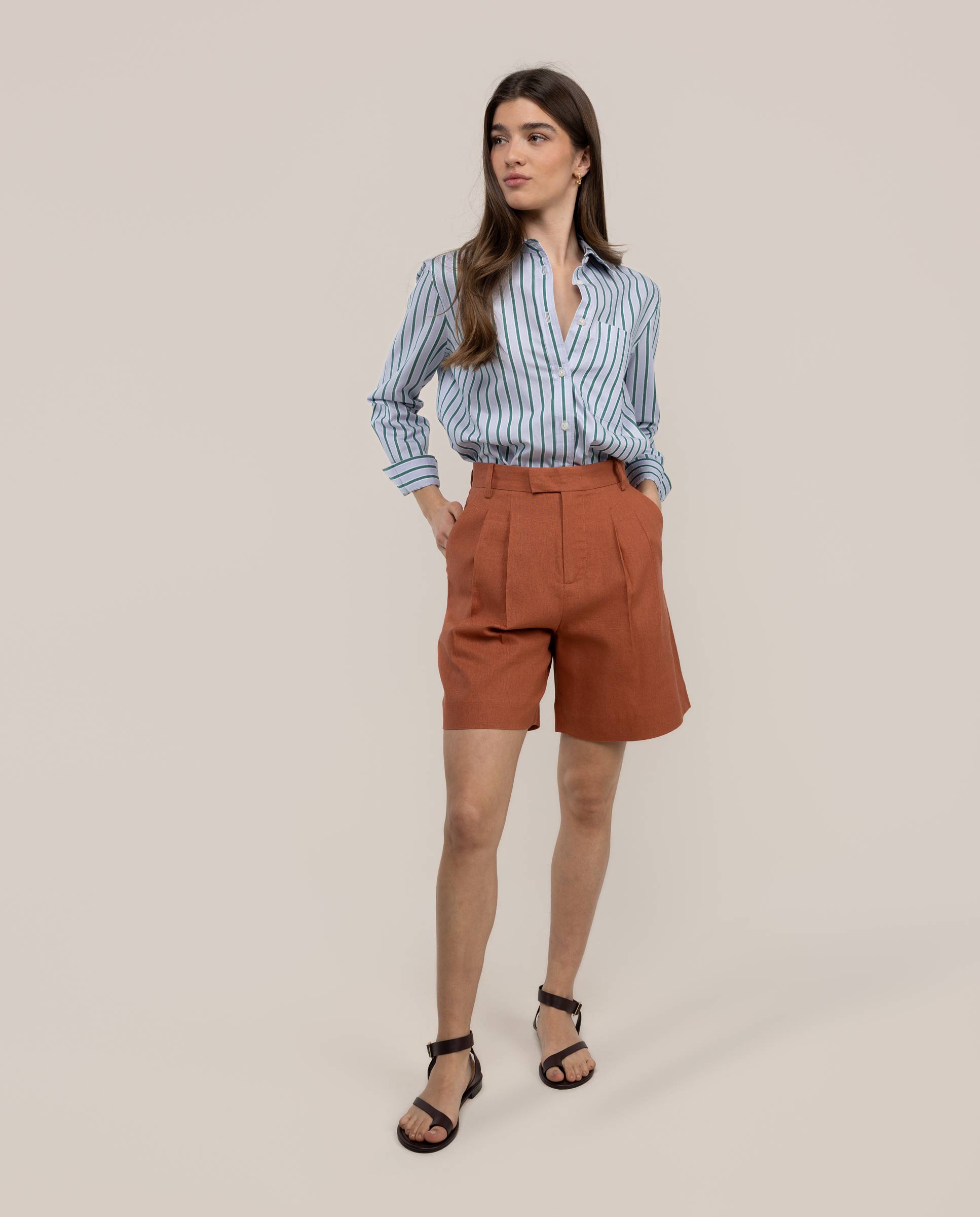 Jane Shirt Green Stripe