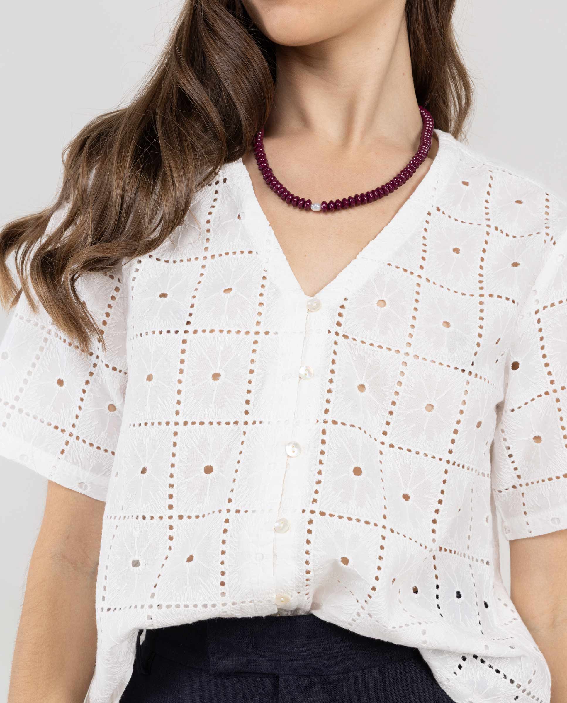 Embroidered Linen Shirt
