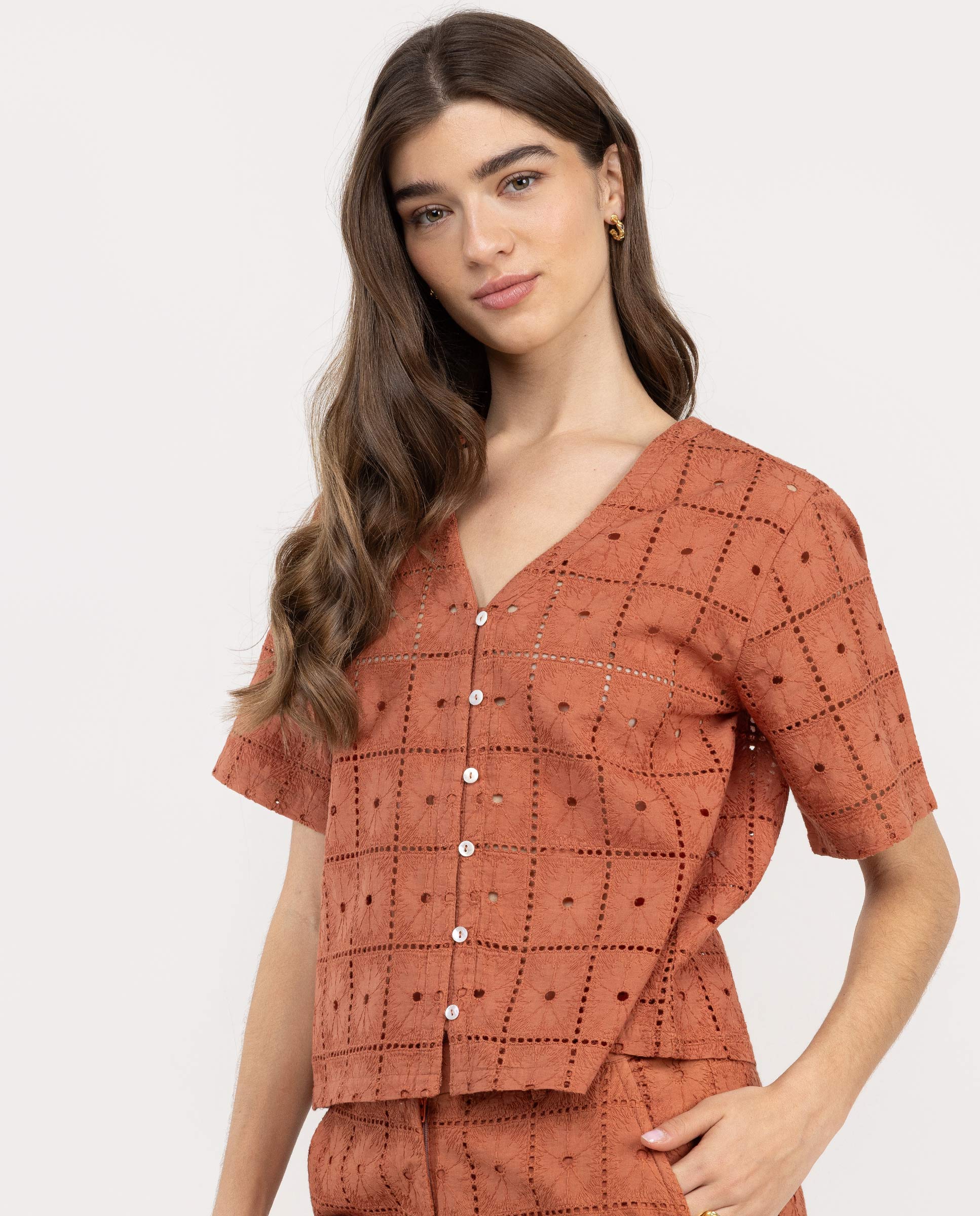 Embroidered Linen Shirt