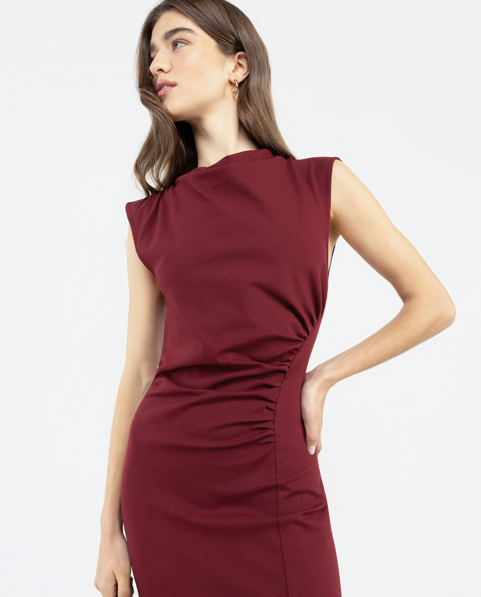 Vestido Punto Granate