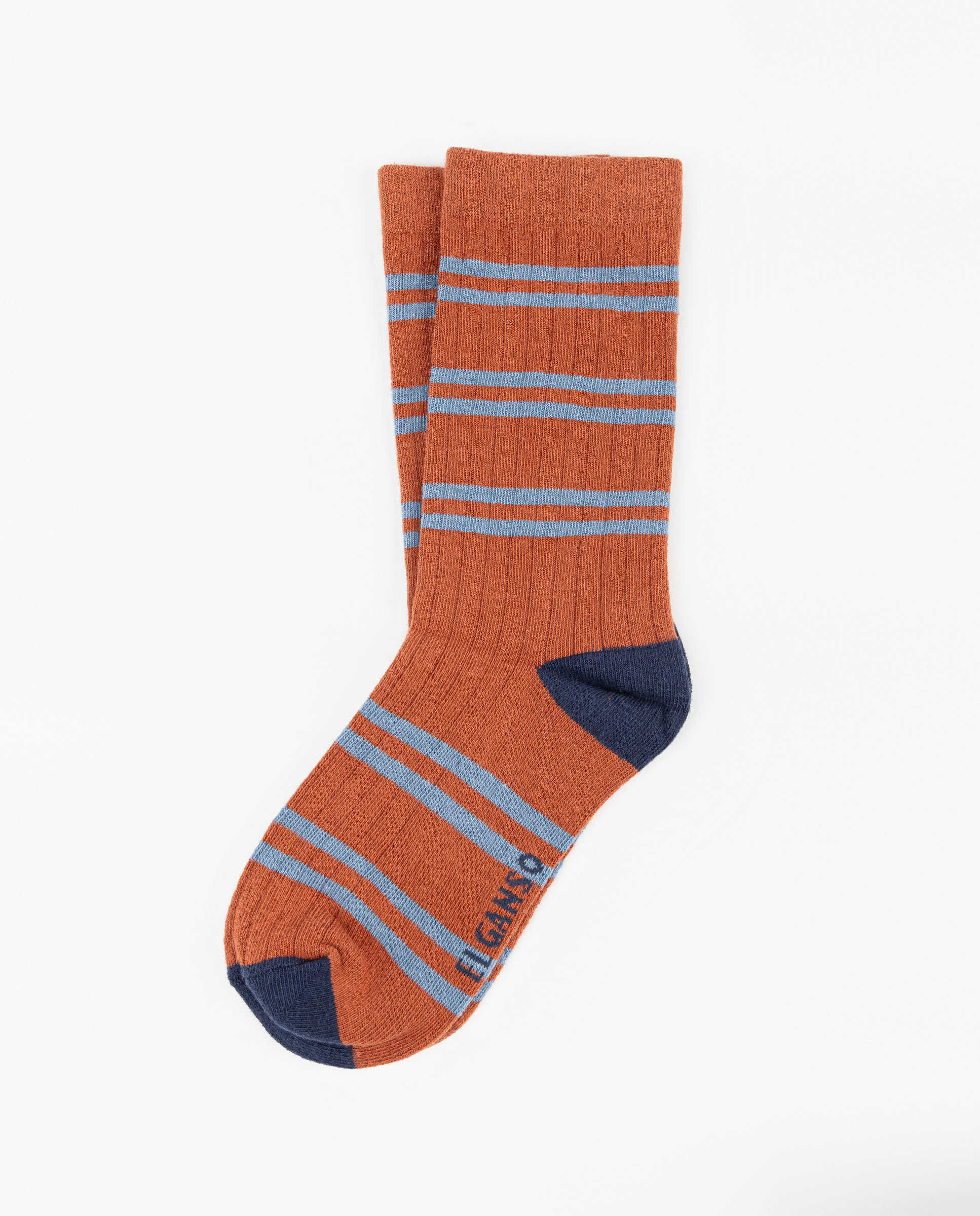 Calcetín Canalé Rayas Naranja