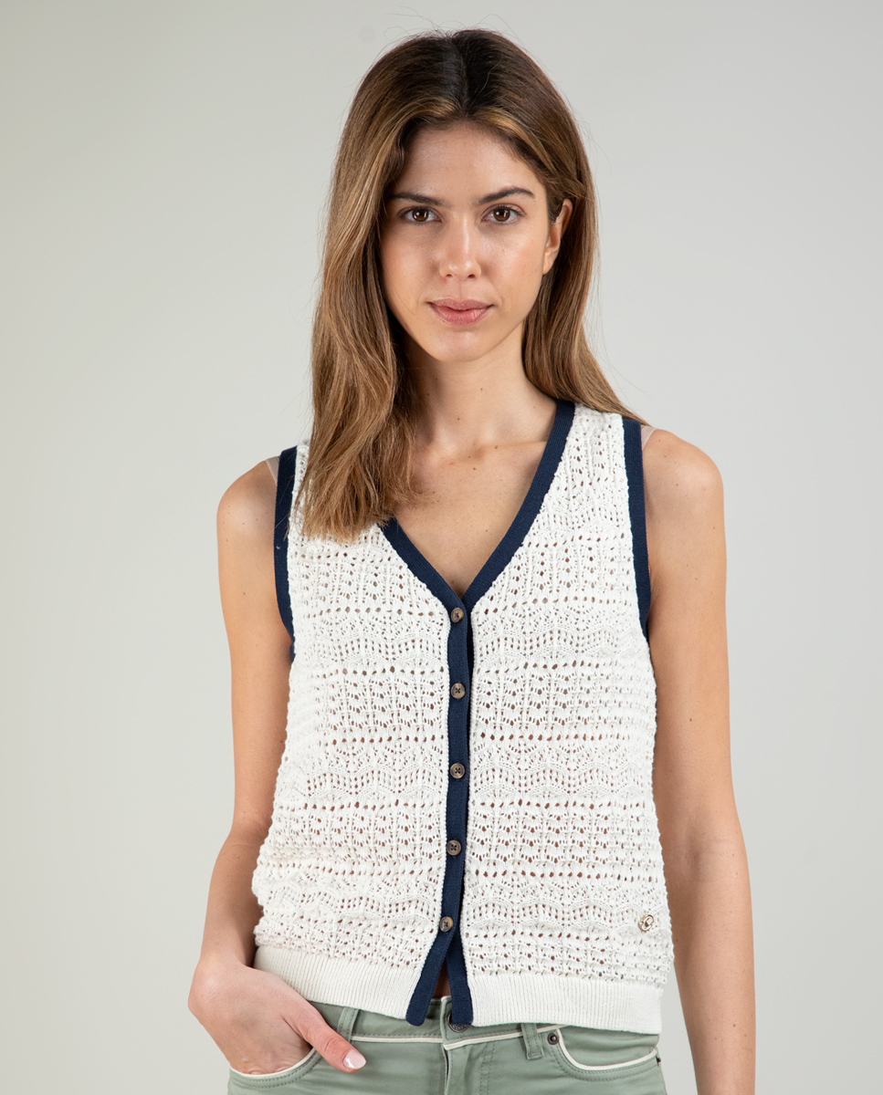 Chaleco Punto Crudo