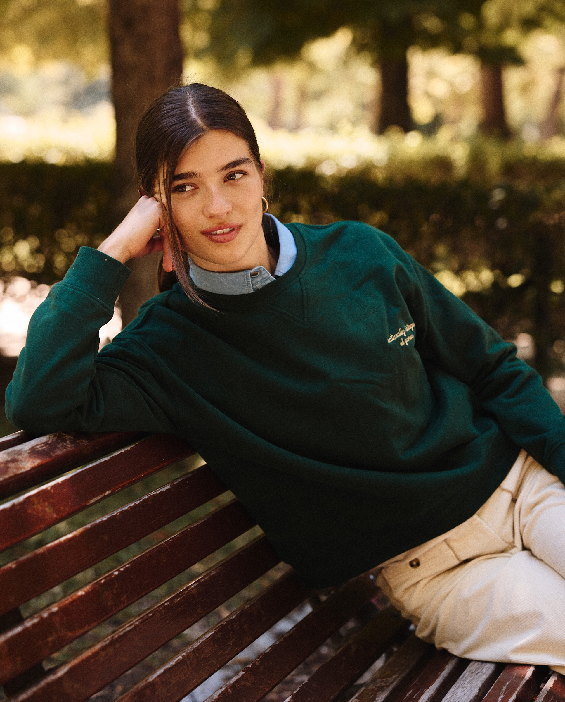 Sudadera Cuello Caja Verde