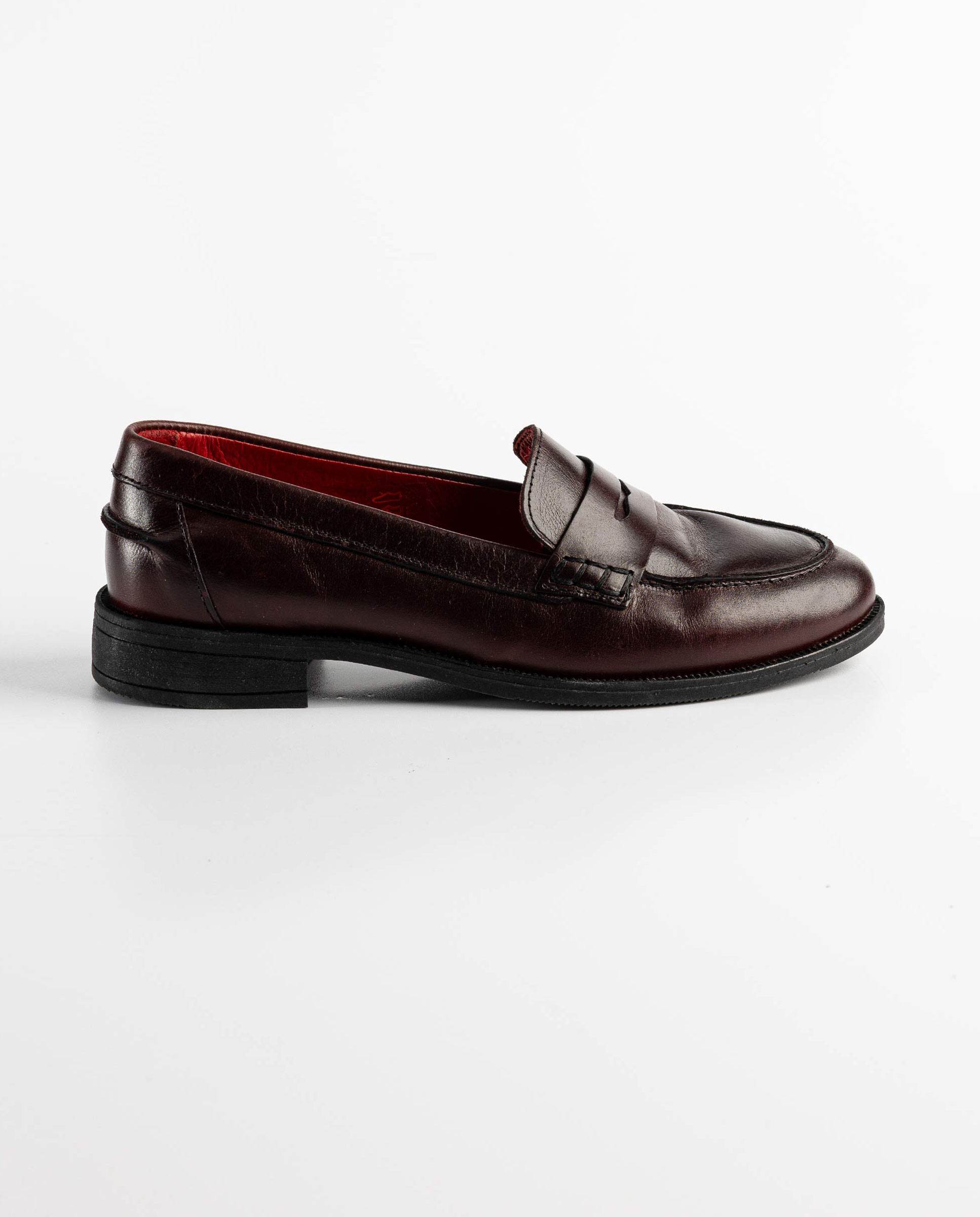 Mocasín Piel Granate