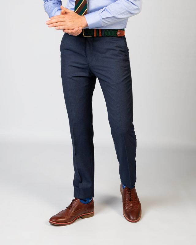 Navy Birdseye Trousers