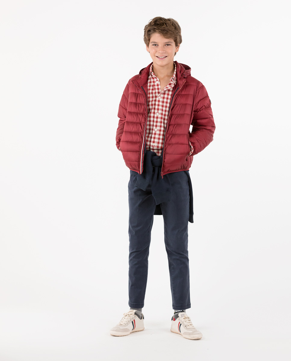 Chaqueta Acolchada Corta Rojo