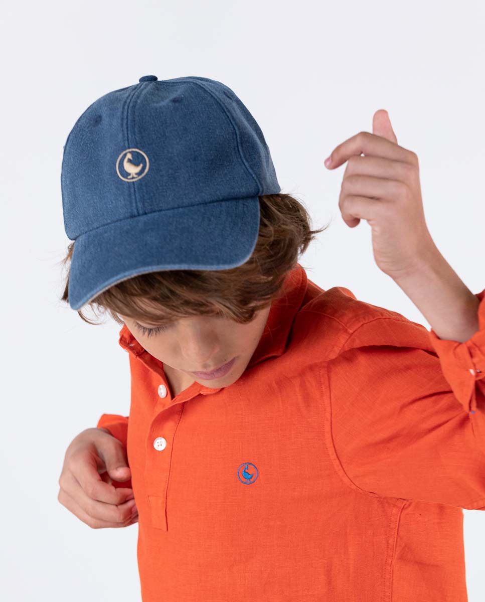 Gorra Canvas Washed Azul 