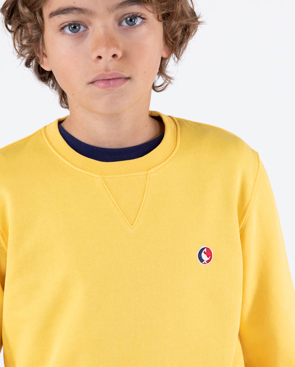Sweat-shirt Col Rond Jaune