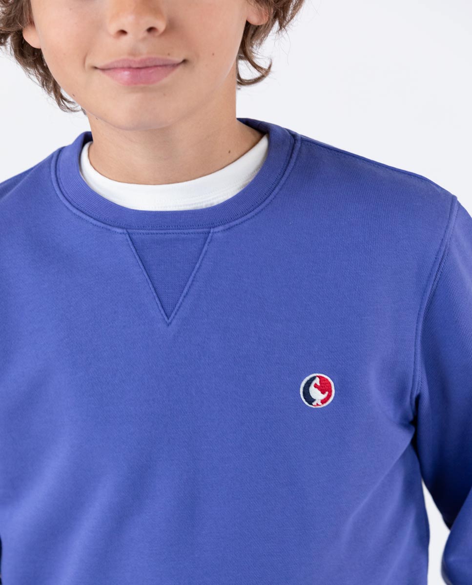 Sweat-shirt Col Rond Indigo