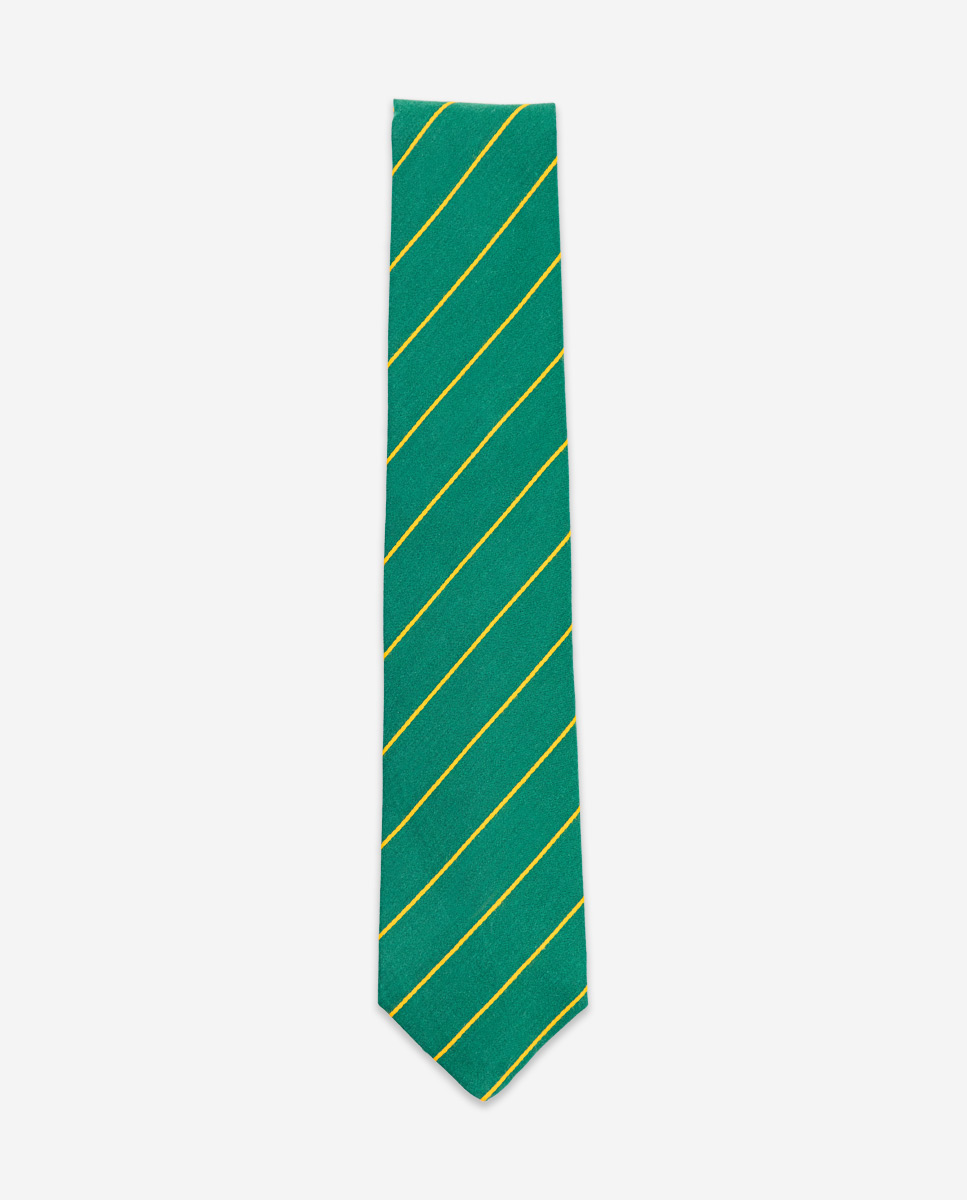 Green Mustard Striped Tie
