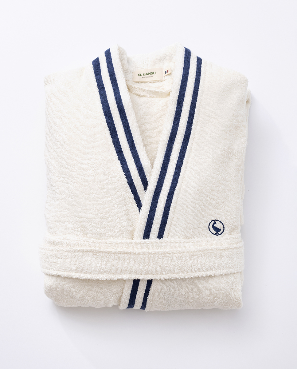 Cream Robe W Logo and Trimming Details Sizes M and L