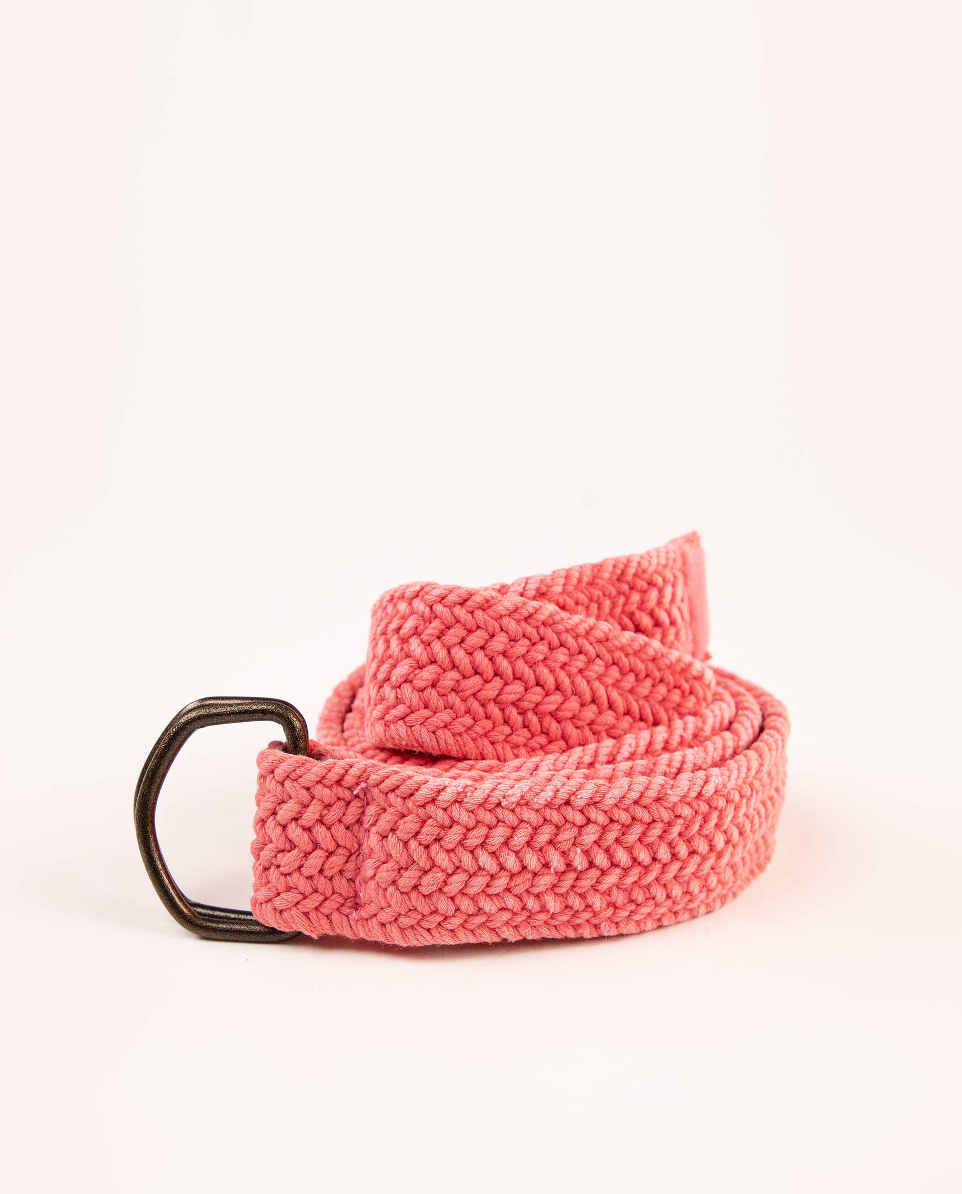 Cinturón Trenzado Lavado Coral