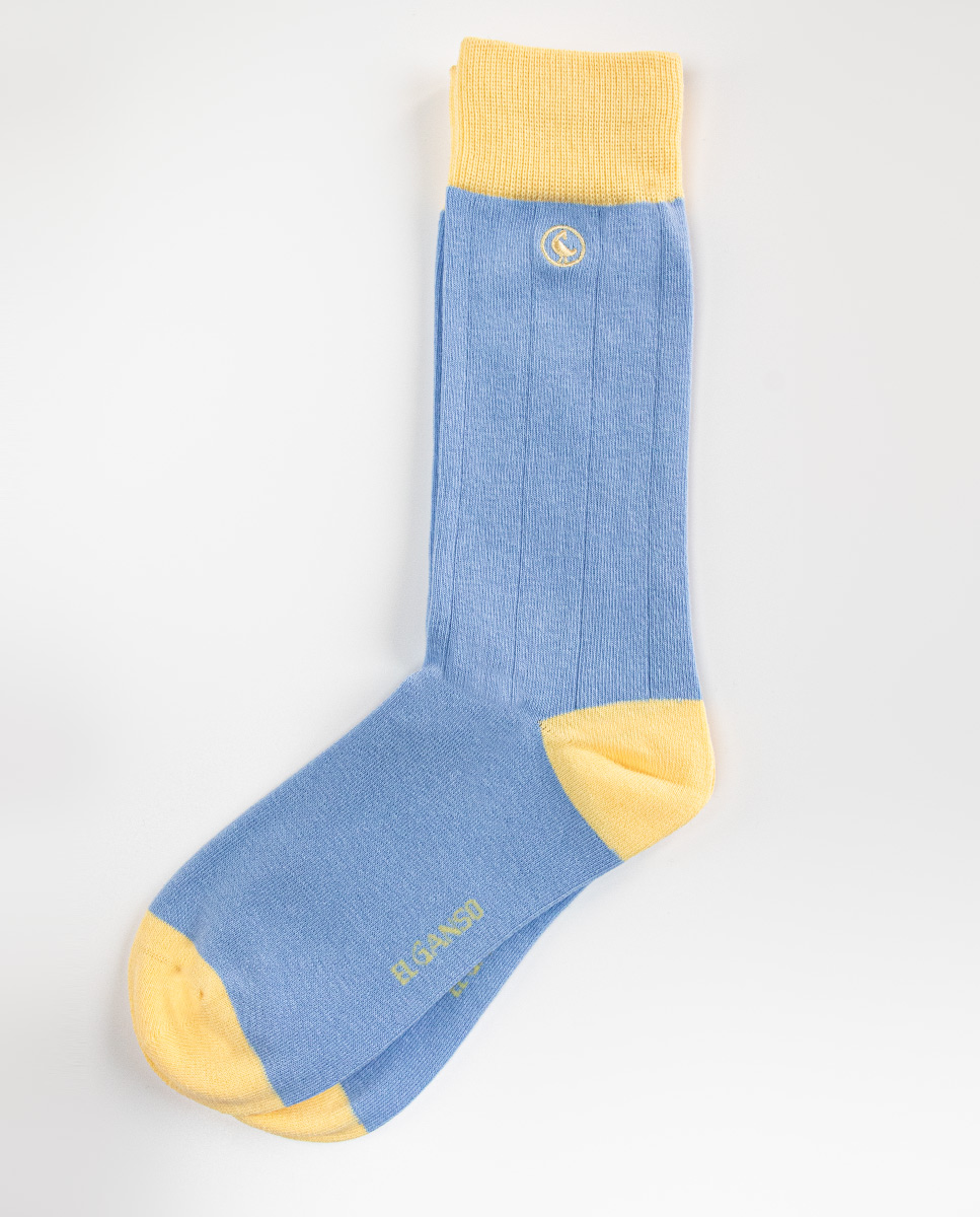 Blue Cotton Socks