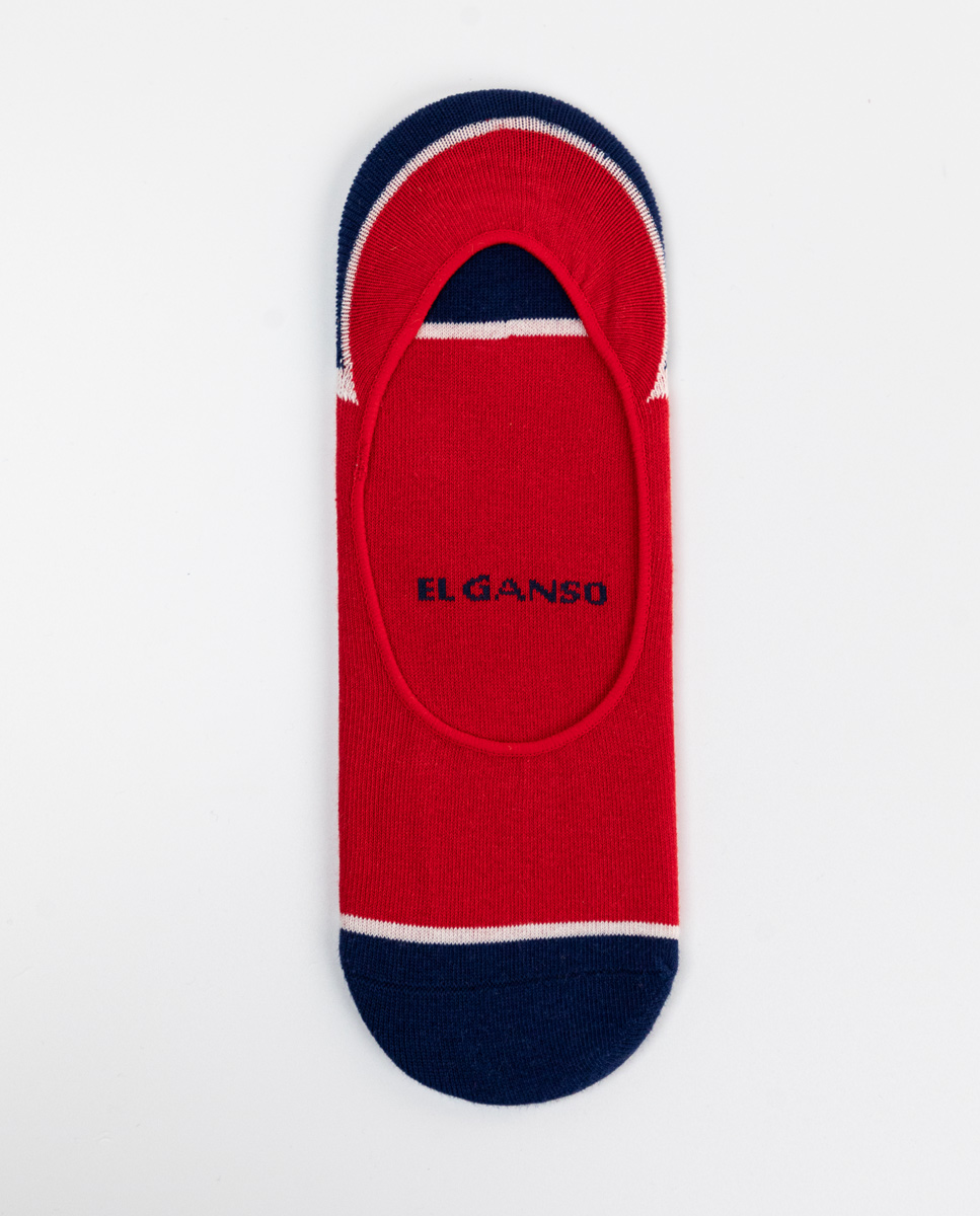 Red Cotton Low-Cut Socks