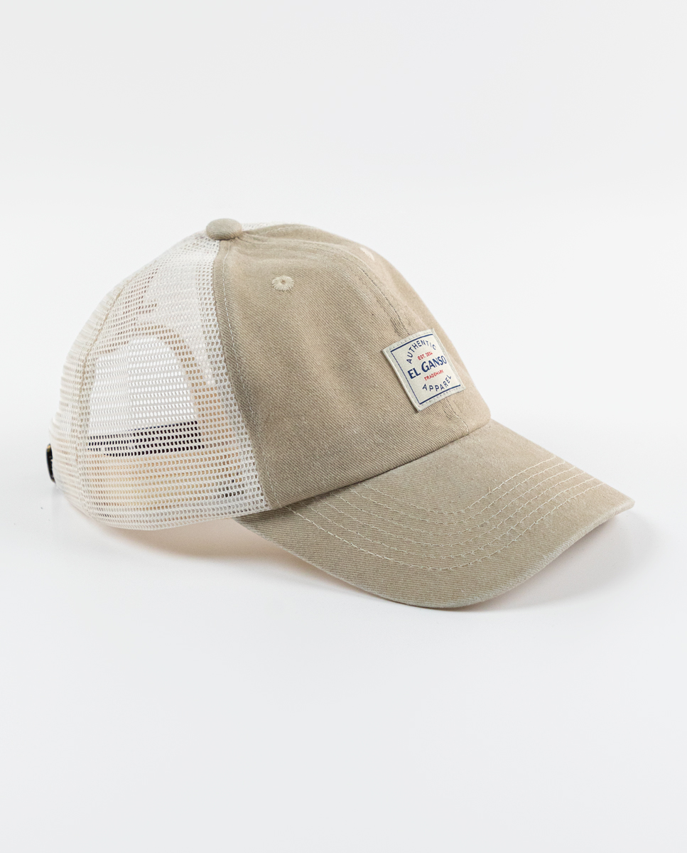 Washed Beige Trucker Hat