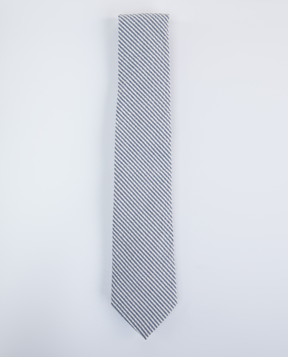 Light Blue Seersucker Tie