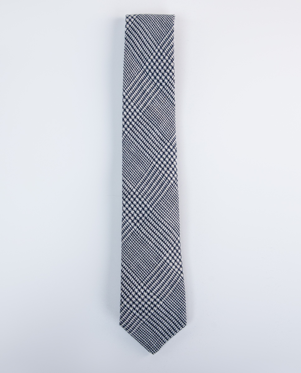 Prince of Whales Check Blue Tie