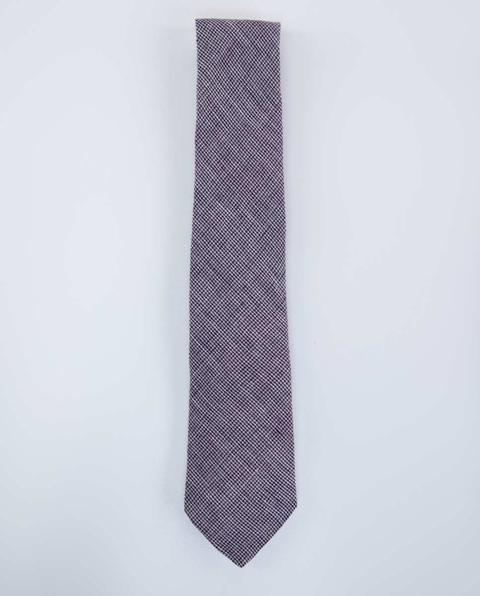 Houndstooth Linen Tie