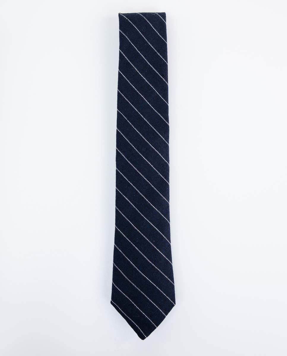 Navy Pinstripe Tie